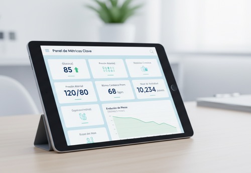 tablet con estadisticas